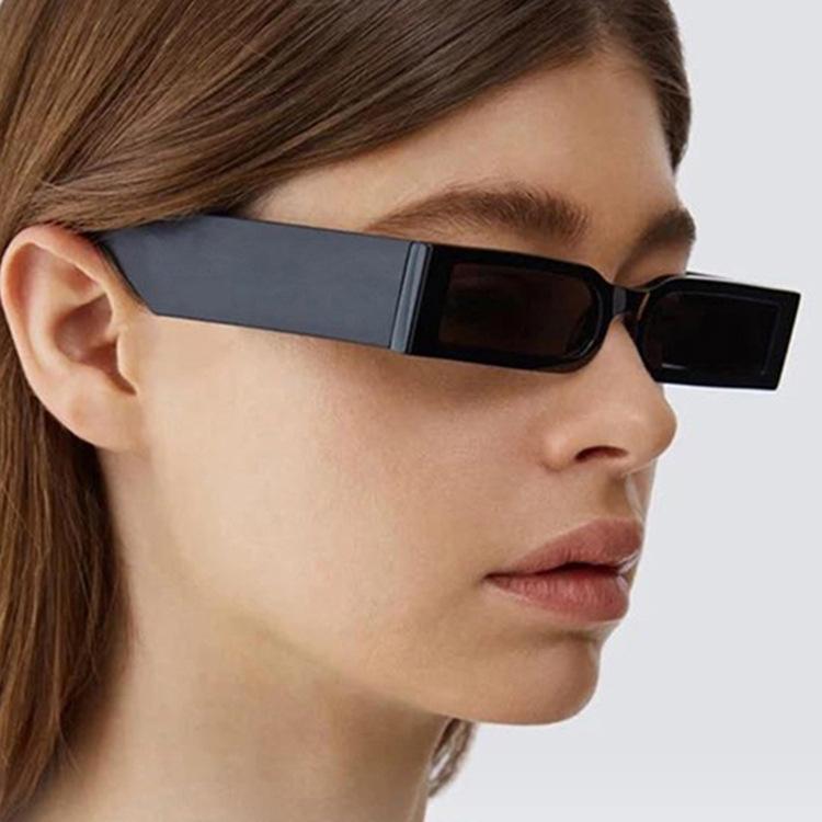 Rectangle Retro Sunglasses Trendy Small Rectangle Sunglasses Women Men Vintage Thick Frame Small Square Glasses n Small Glasses For  Men Modern Design Lightweight Frames Sunglasses For Summer