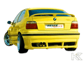 Rieger BMW E36 Compact Vented Rear Skirt Extension