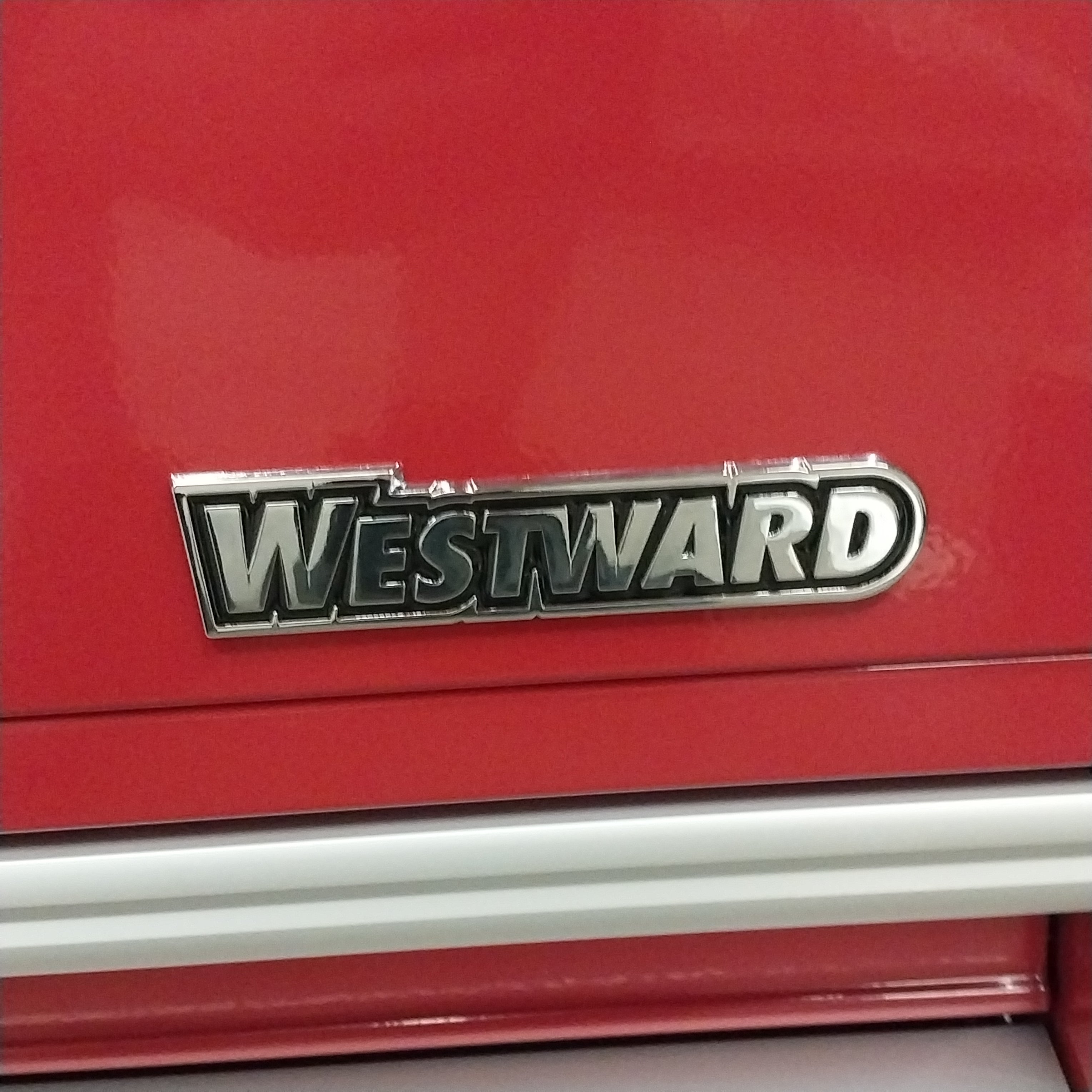 WESTWARD Slide Top Utility Cart 55NJ77 Red Metal 36"x 28"x37.5"