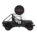 Roxor Blackout Diesel Diesel Freak Red Outline - Hood Graphic