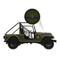 Roxor Blackout Diesel Freak - Hood Graphic Set