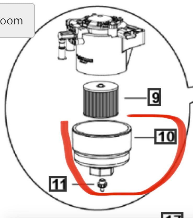Roxor Fuel Filter lower body housing 2018-2022