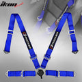Universal 4 Point Cam-Lock Blue Racing Harness Seat Belt Nylon