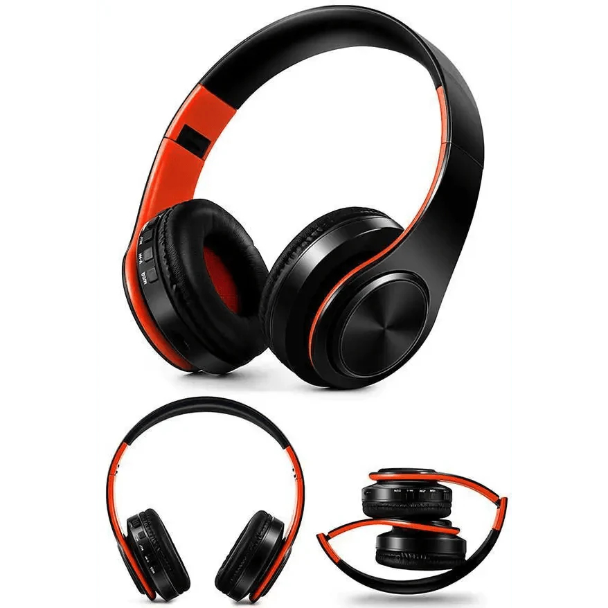 Stylish Wireless Bluetooth Headphone Stereo Headset Music Headset Foldable Wireless and Wired Stereo Headset Micro SD/TF FM For Cell Phone PC