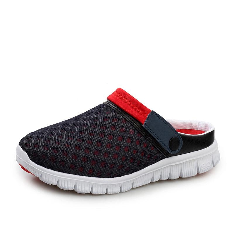 Summer Shoes Men Sandals Colorful Couples Beach Slippers Clogs Mens Breathable Summer Beach Slippers Lightweight Mesh Sandals Outdoor Walking Shoes