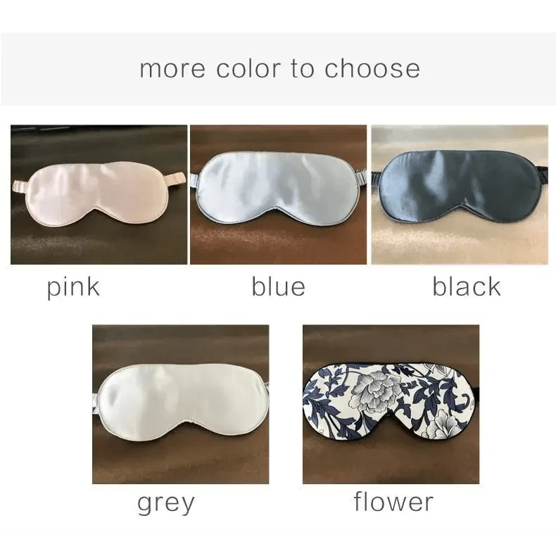 Super Smooth  Mulberry Silk Sleep Eye Mask & Blindfold With Elastic Strap Travel Eye Patch Soft Nap Eye Patch  Eye Cover Eyeshade for Night Sleeping Mask For Women