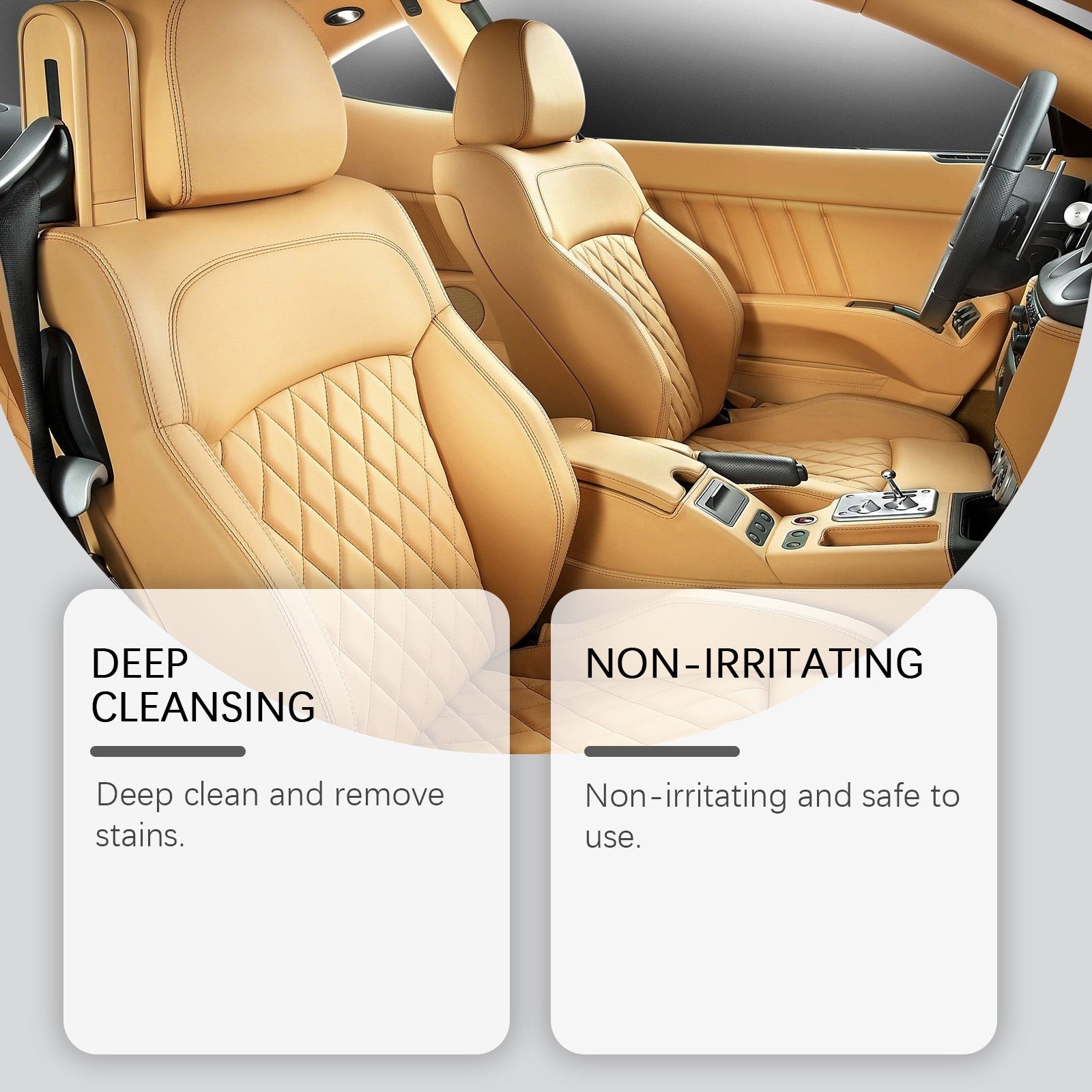 Tesla Interior Cleaner & Stain Remover for Vegan Leather | Safe on Model 3, Y, S, X Seats, Dash & Console