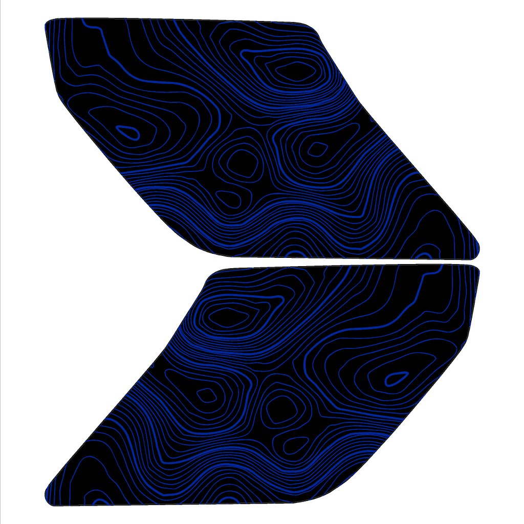 Topo Interior Lower Front Door Card Insert Overlays (Printed Series) - 2021+ Bronco 4 Door