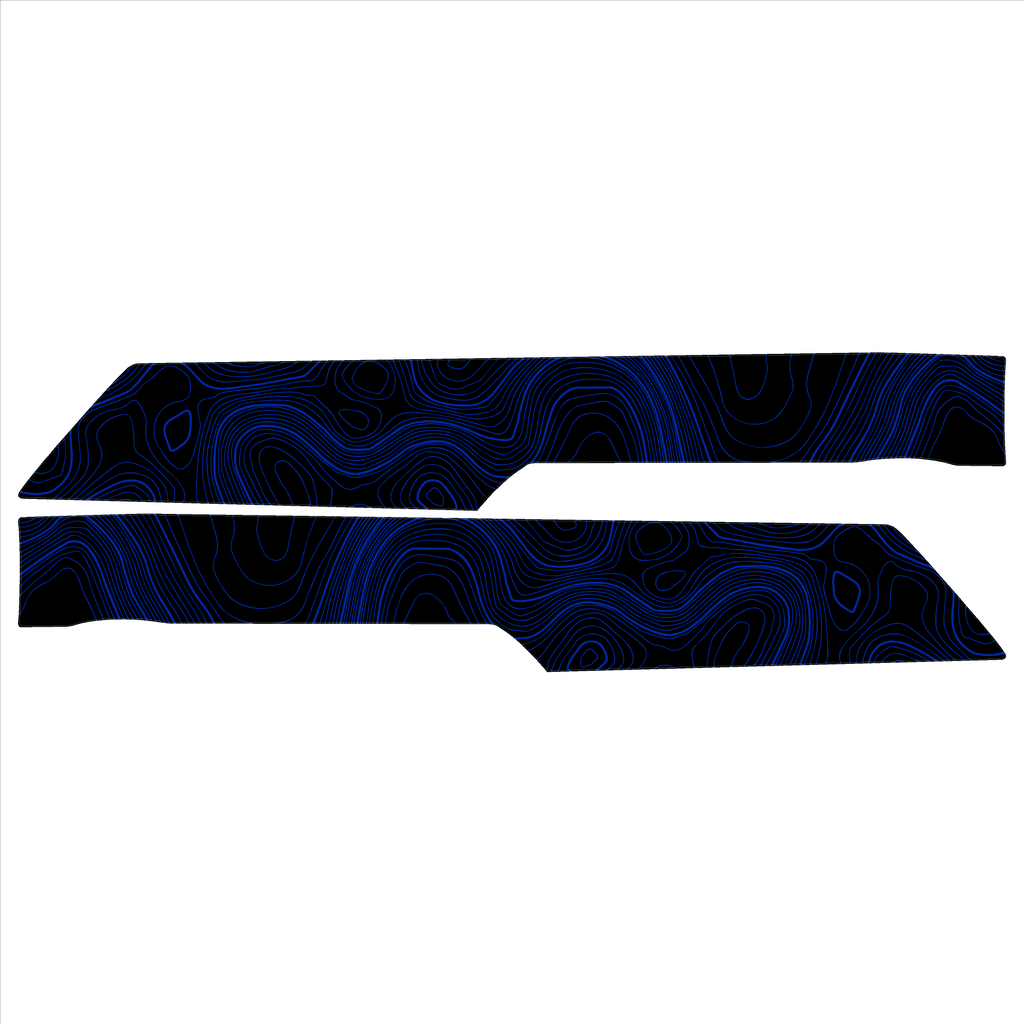 Topo Rear Interior Upper Door Card Insert Overlays (Printed Series) - 2021+ Bronco 4 Door