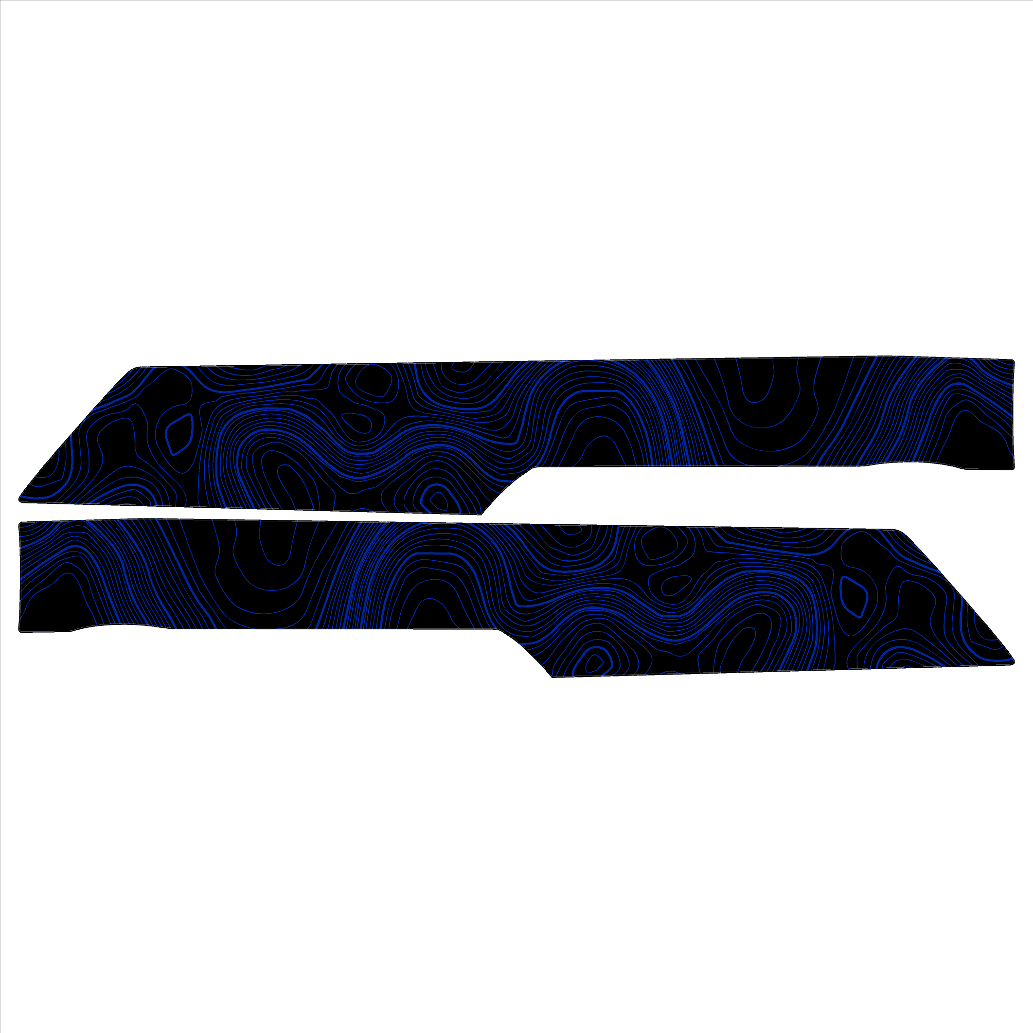 Topo Rear Interior Upper Door Card Insert Overlays (Printed Series) - 2021+ Bronco 4 Door