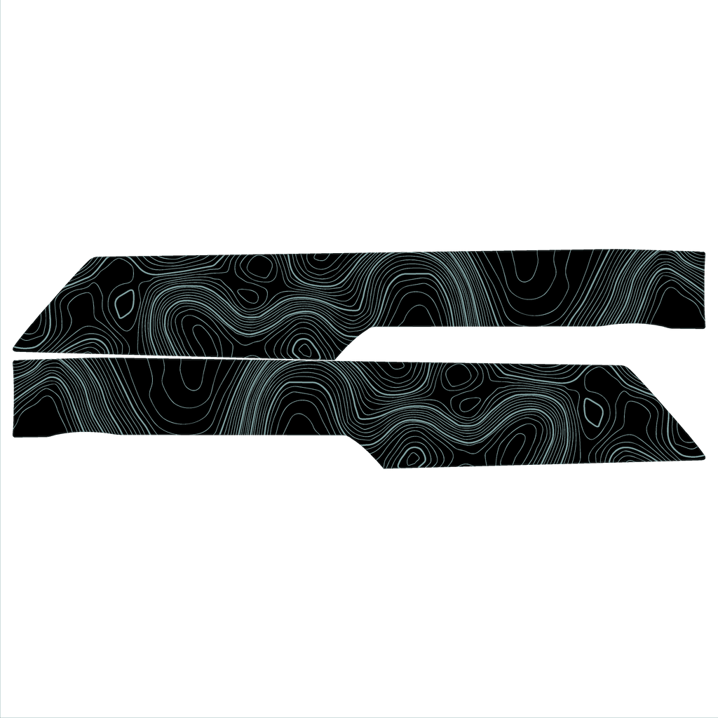 Topo Rear Interior Lower Door Card Insert Overlays (Printed Series) - 2021+ Bronco 4 Door