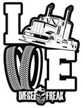 Truckin Love White Decal Matte