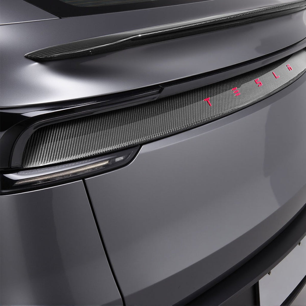 Trunk Tailgate Applique for Tesla Model Y Juniper - Real Dry Molded Carbon Fiber