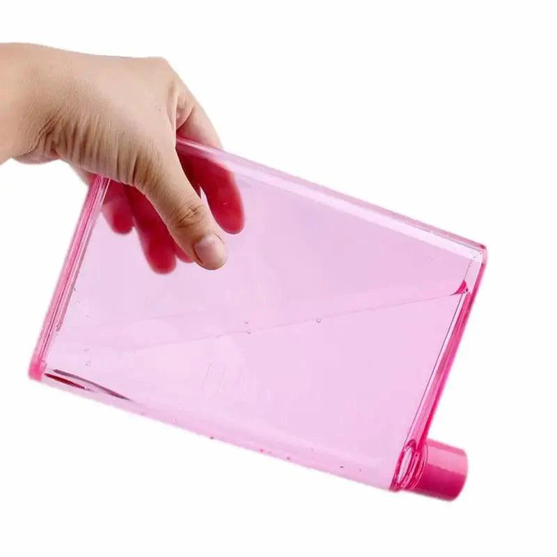 Unique Design Portable Book Paper Cup Botlte Flat Water Bottle Clear Paper Pad Water Bottle Flat Drinks Kettle Notebook Drink Bottle for Water