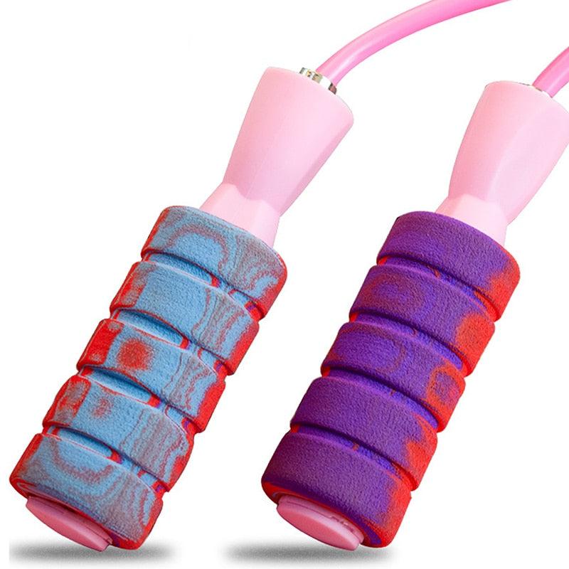 Unisex Fitness  Jump Ropes With Counter Sports Fitness Adjustable Fast Speed Counting Jump Skip Rope Wire Calories Counting Cordless Rope Skipping For Adult Boys Girls