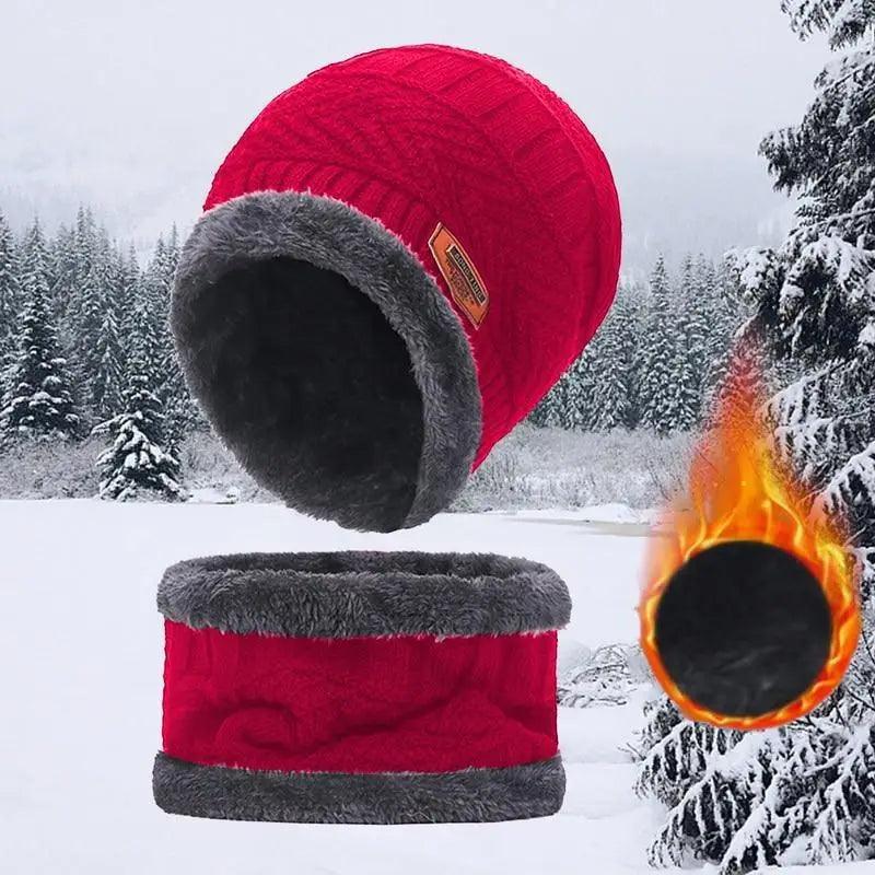 Unisex Winter Scarf Warm Beanies Breathable Hats One Size For Boys Modern Design Cap And Scarf Sets