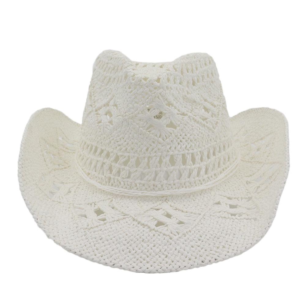 Vintage Straw Cowboy Hat Hand Made Beach Straw Hat Summer Outdoor Men's And Women's Big Brim Sun Hat  Elegant Party Cap Sun Protection Unisex Hats Breathable Hat