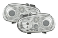 Volkswagen Golf 4 Type 1J Chrome Headlight Set (1998-2003)