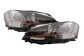 Volkswagen Golf Mk7 Black LED Headlights - R Style Red (12-17)