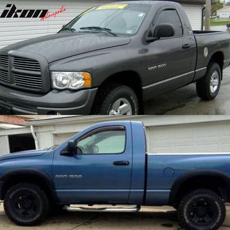 2002-2009 Dodge Ram 1500 2500 Cab Visor Windows Acrylic