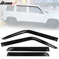 2007-2018 Jeep Patriot Tape on Visor Window Rain Guard Acrylic 4PC