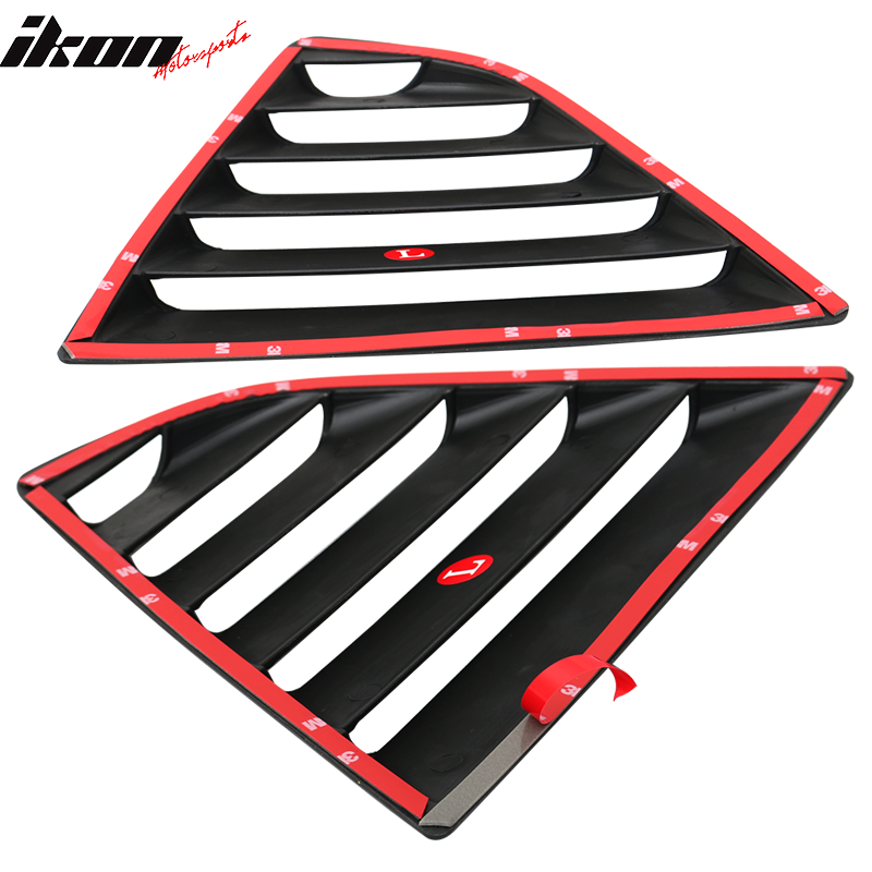 2018-2024 Toyota Camry Unpainted Black Side Window Louvers