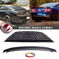Fits 10-14 Ford Mustang Rear Window Louver Matte + Trunk Spoiler