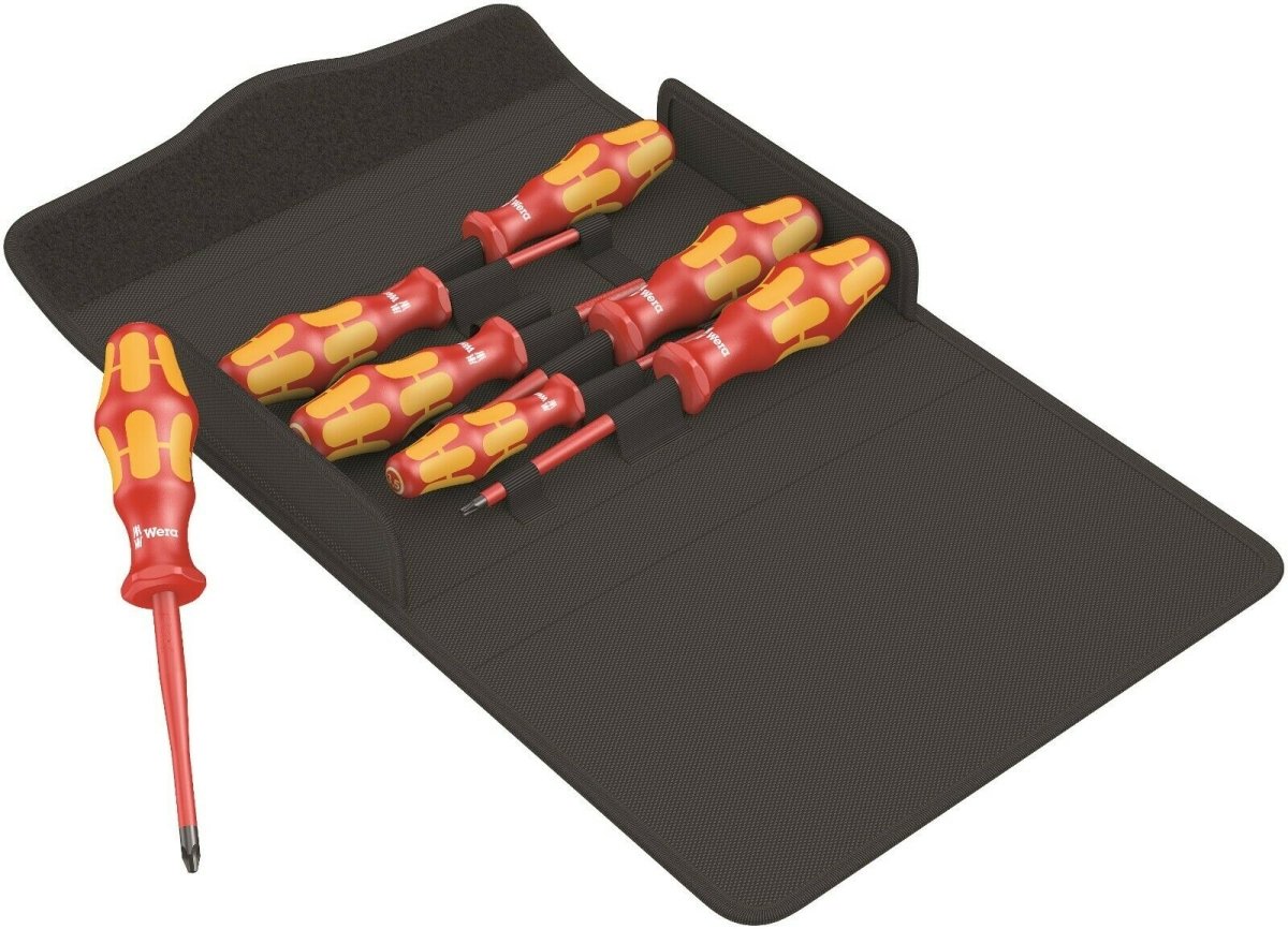 Wera 100 iS/7 VDE Set 1 Kraftform Insulated Screwdriver Set 7 Piece 05136013001