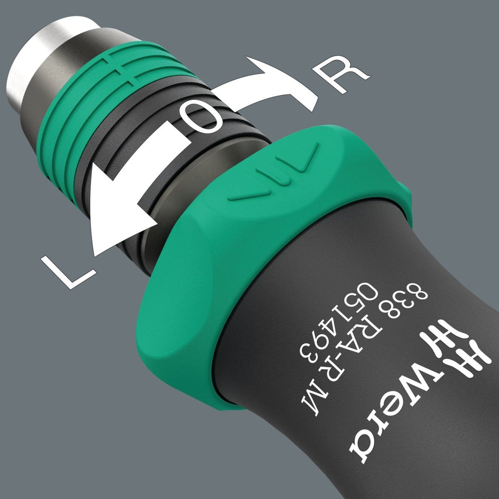 Wera 838 RA-R M Bitholding Ratcheting Screwdriver 1/4" 05051493001