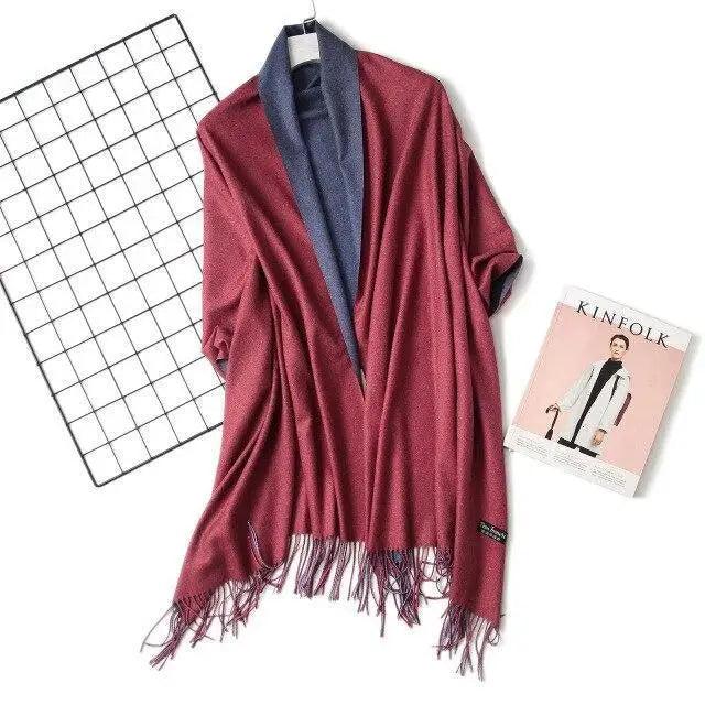 Winter Women Scarf Fashion Solid Soft  Scarves For Lady Shawls Wrap Casual Wear Travel Friendly For Winter Fall Winter Classic Warm Soft Chunky Warm Scarves Wrap Scarf
